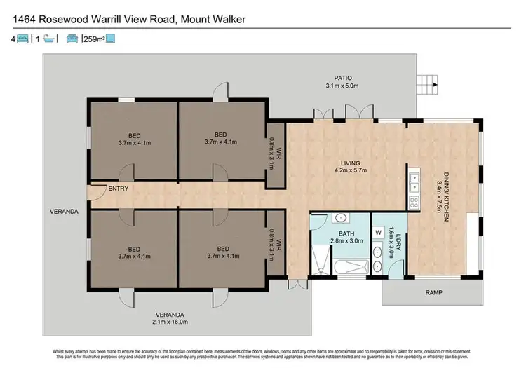 Floorplan of Homely rural property listing, 1465 Rosewood Warrill View Road, Mount Walker QLD 4340