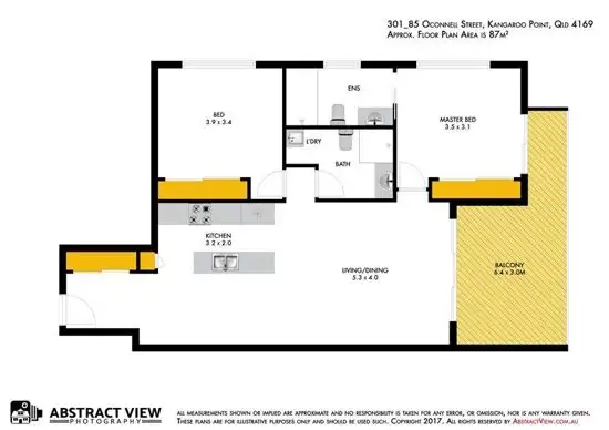 Floorplan of Homely apartment listing, 301/85 O'Connell Street, Kangaroo Point QLD 4169
