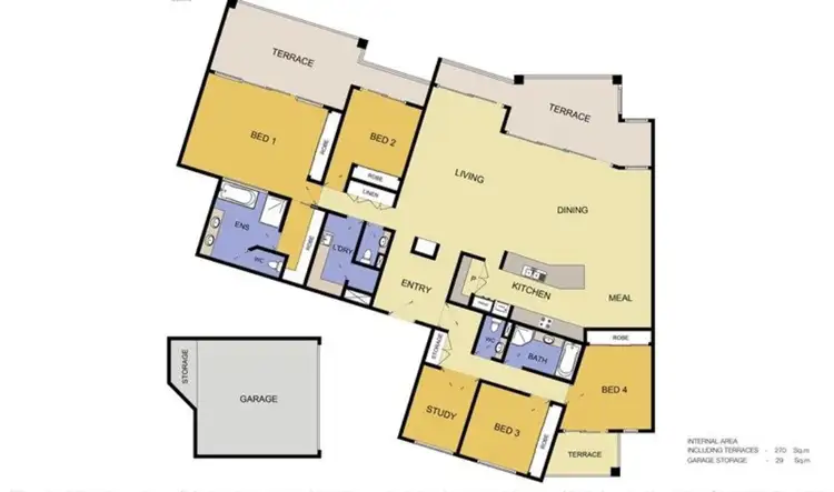 Floorplan of Homely unit listing, 79/1 Millennium Circuit, Pelican Waters QLD 4551