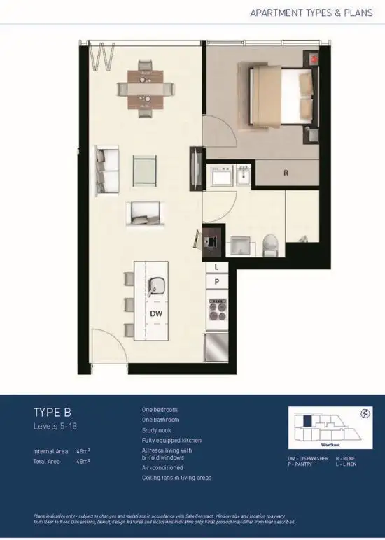 Floorplan of Homely apartment listing, 1302/348 Water Street, Fortitude Valley QLD 4006