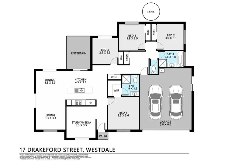 Floorplan of Homely house listing, 17 Drakeford Street, Tamworth NSW 2340