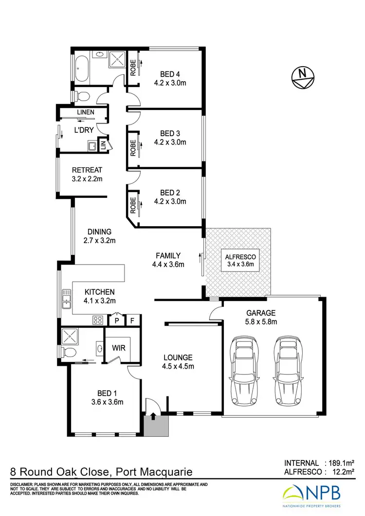 Floorplan of Homely house listing, 8 Round Oak Close, Port Macquarie NSW 2444