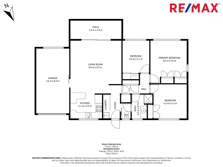 Floorplan of Homely villa listing, 1/20 Doolan Street, Nambour QLD 4560