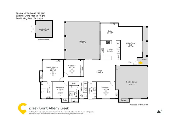 Floorplan of Homely house listing, 3 Teak Court, Albany Creek QLD 4035