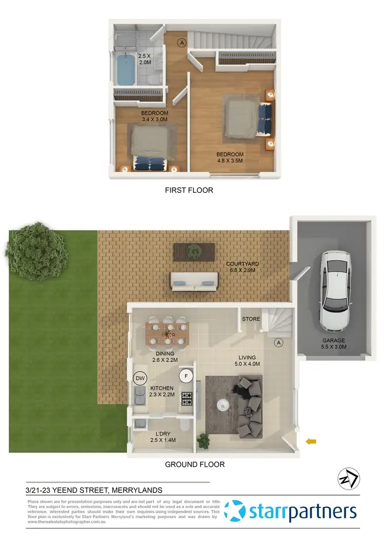 Floorplan of Homely townhouse listing, 3/21-23 Yeend Street, Merrylands NSW 2160
