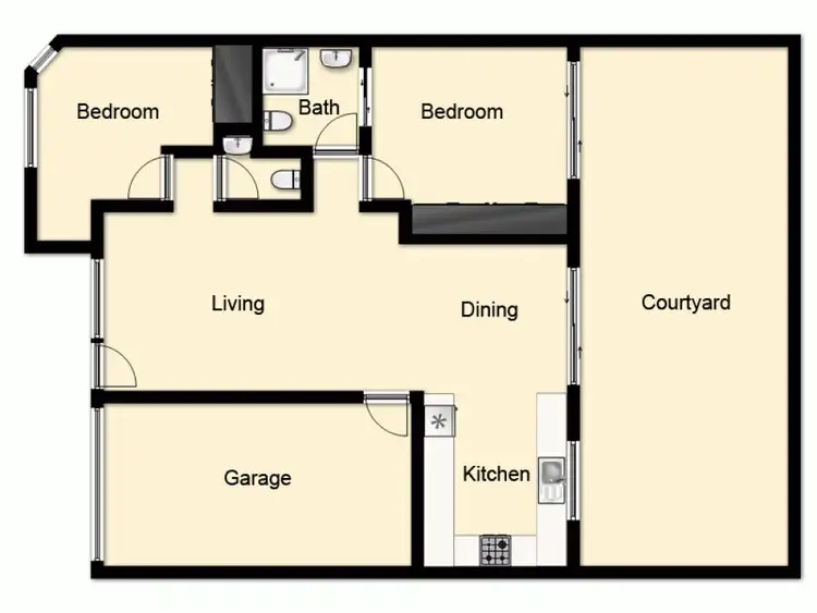 Floorplan of Homely townhouse listing, 2/12 Clara Street, Annerley QLD 4103