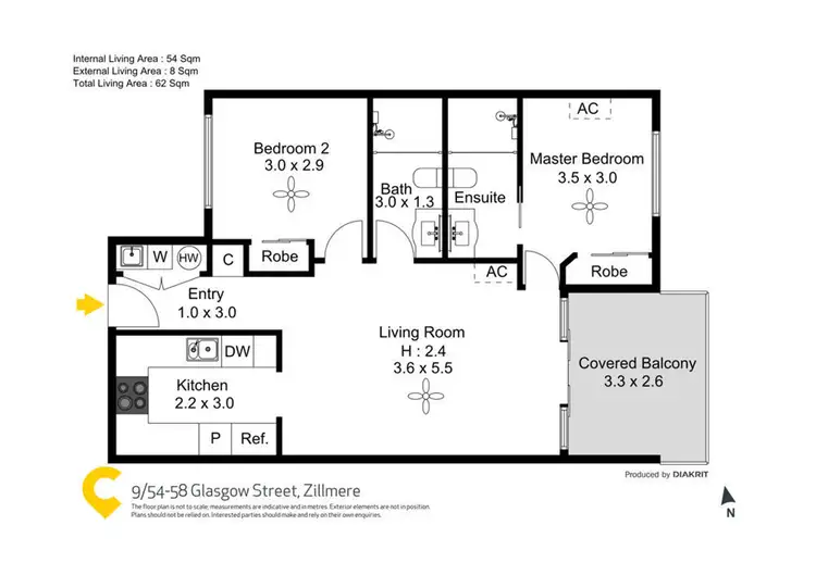 Floorplan of Homely unit listing, 9/54-58 Glasgow Street, Zillmere QLD 4034