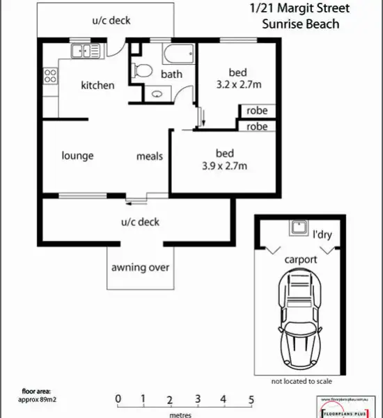 Floorplan of Homely unit listing, 1/21 Margit Crescent, Sunrise Beach QLD 4567