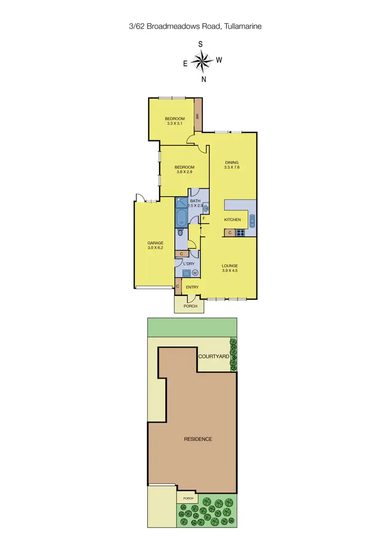 Floorplan of Homely unit listing, 3/62 Broadmeadows Rd, Tullamarine VIC 3043