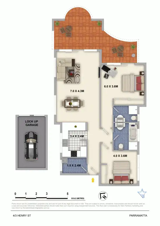 Floorplan of Homely unit listing, 4/3 Henry Street, Parramatta NSW 2150