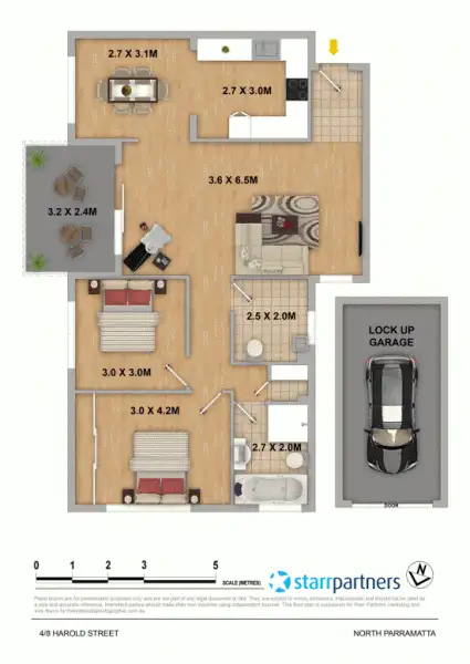 Floorplan of Homely unit listing, 4/8 Harold Street, North Parramatta NSW 2150
