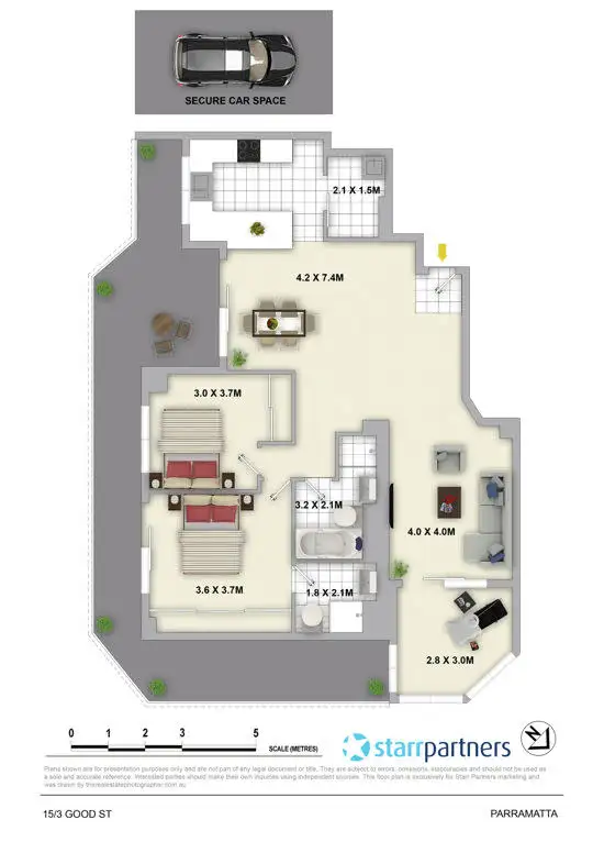 Floorplan of Homely apartment listing, 15/3 Good Street, Parramatta NSW 2150