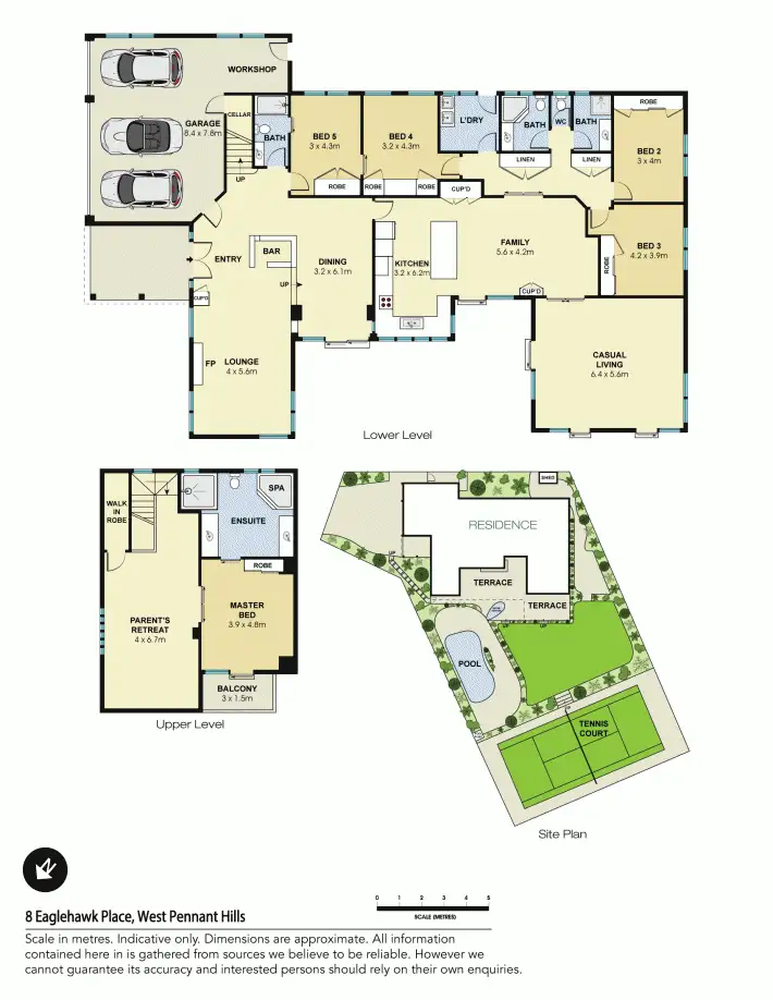 Floorplan of Homely house listing, 8 Eaglehawk Place, West Pennant Hills NSW 2125