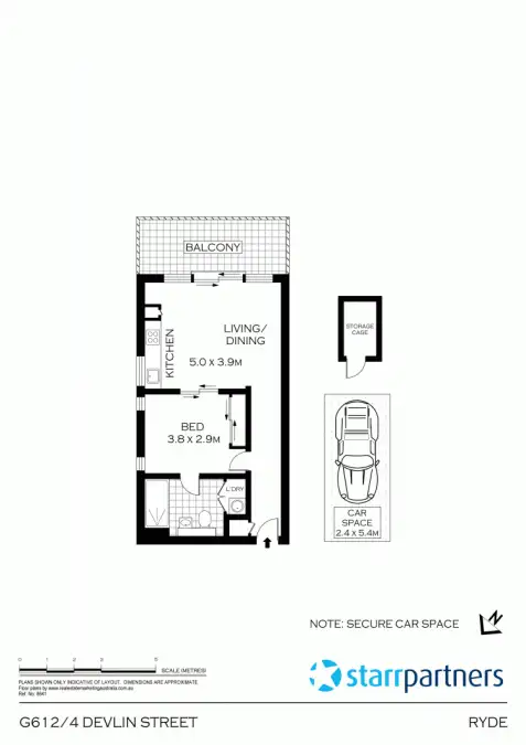 Floorplan of Homely unit listing, G612/4 Devlin St, Ryde NSW 2112