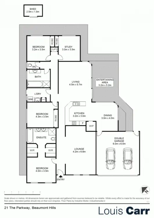 Floorplan of Homely house listing, 21 The Parkway, Beaumont Hills NSW 2155