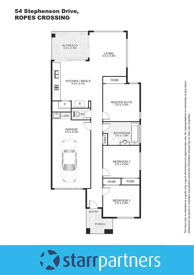 Floorplan of Homely house listing, 54 Stephenson Drive, Ropes Crossing NSW 2760