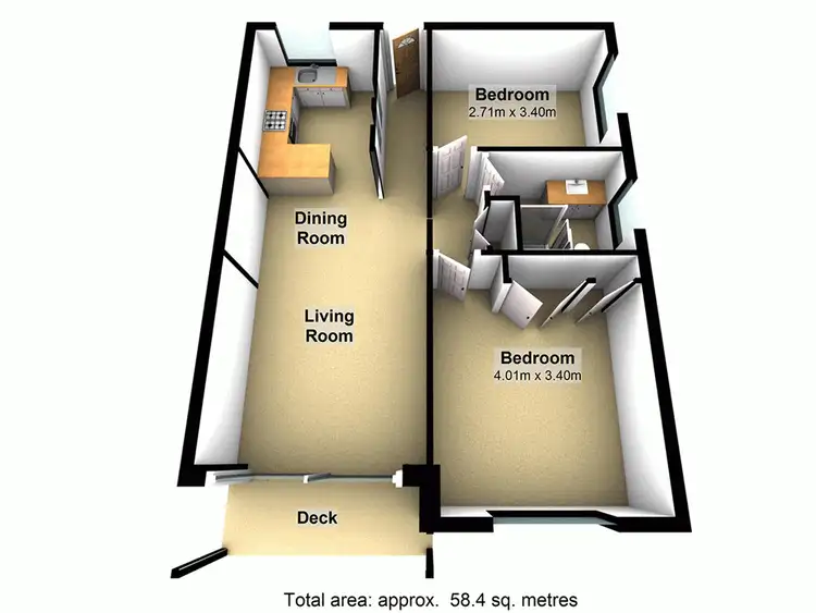 Floorplan of Homely apartment listing, z3/21 Fosbery Street, Windsor QLD 4030