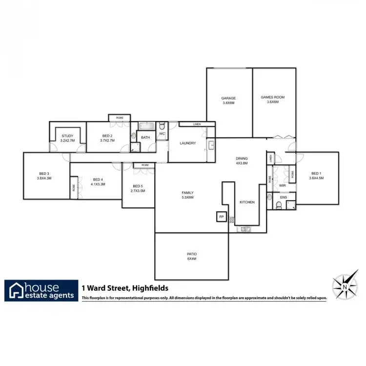 Floorplan of Homely house listing, 1 Ward Street, Highfields QLD 4352