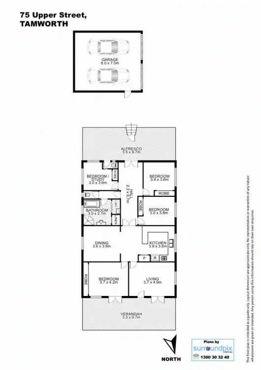 Floorplan of Homely house listing, 75 Upper Street, Tamworth NSW 2340