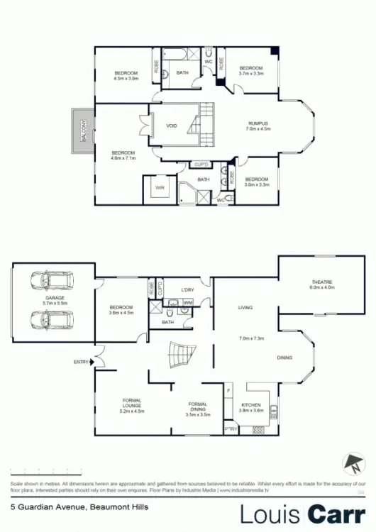 Floorplan of Homely house listing, 5 Guardian Avenue, Beaumont Hills NSW 2155