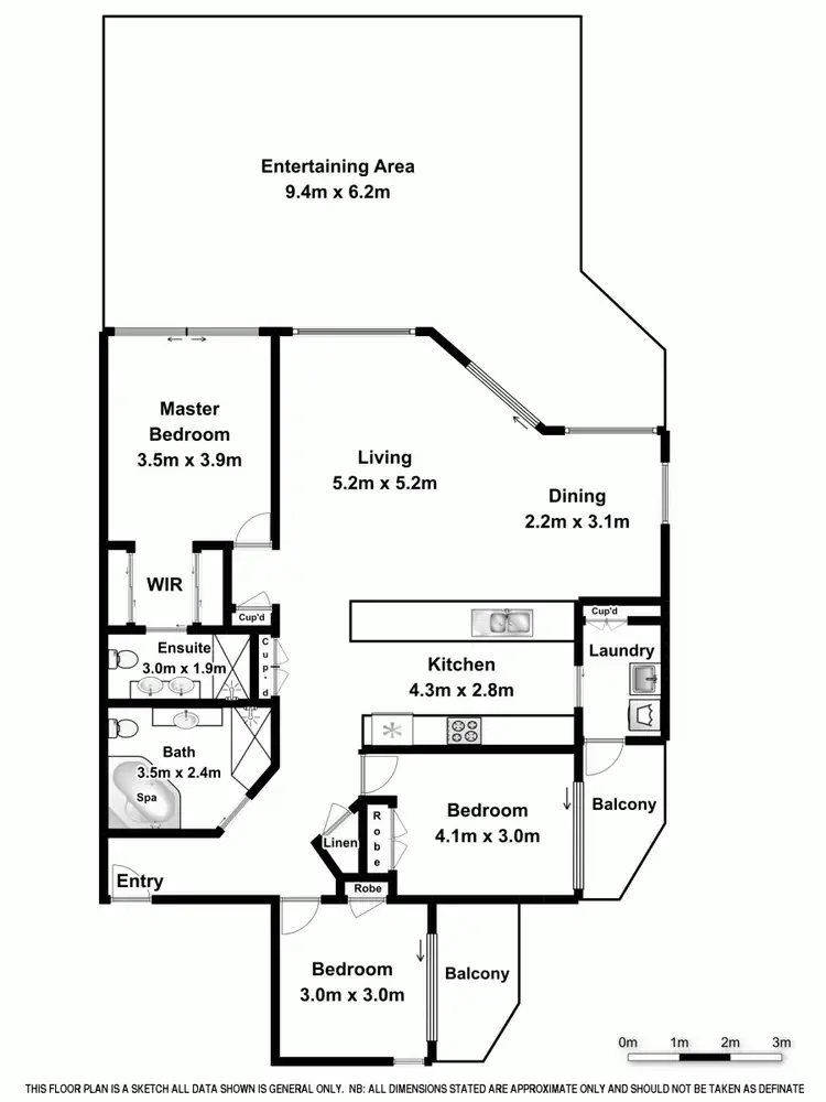 Floorplan of Homely unit listing, 2/39-43 Tweed Street, Coolangatta QLD 4225
