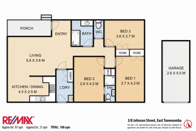 Floorplan of Homely unit listing, 3/8 Johnson Street, East Toowoomba QLD 4350