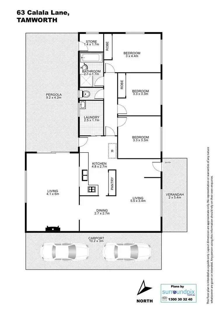 Floorplan of Homely house listing, 63 Calala Lane, Tamworth NSW 2340