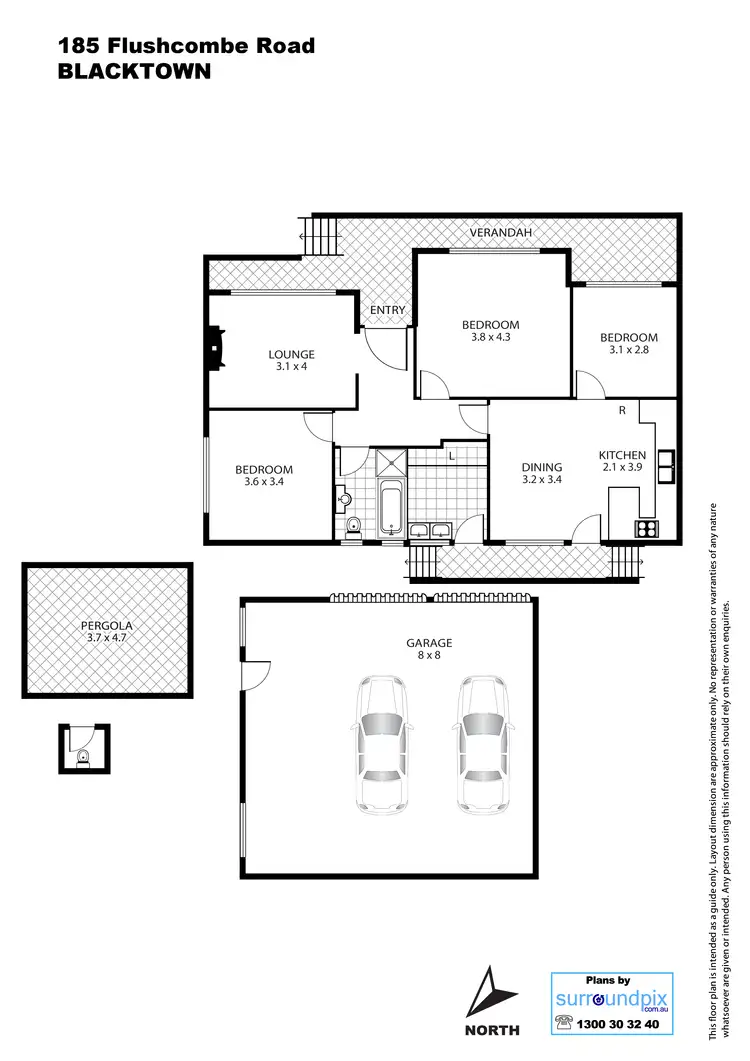 Floorplan of Homely house listing, 185 Flushcombe Road, Blacktown NSW 2148