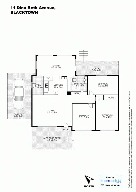 Floorplan of Homely house listing, 11 Dina Beth Ave, Blacktown NSW 2148