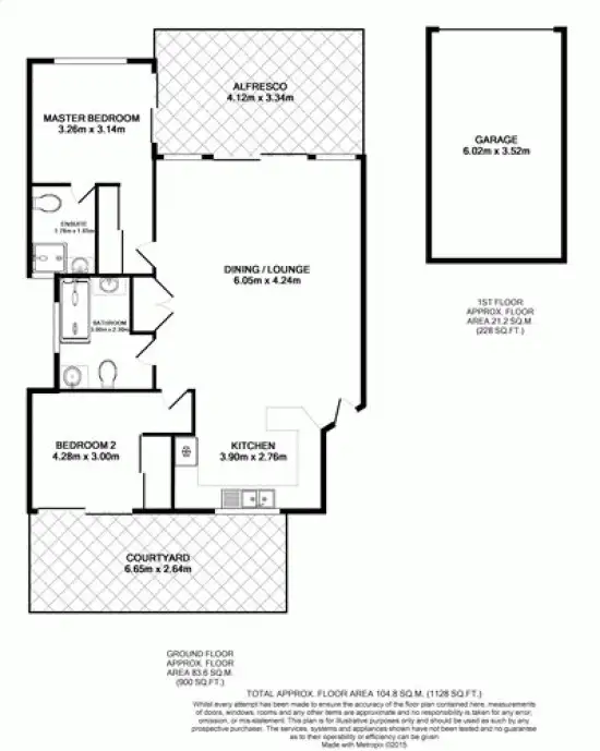 Floorplan of Homely unit listing, 1/22 Ninth Avenue, Coorparoo QLD 4151