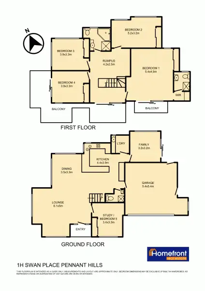 Floorplan of Homely house listing, 1h Swan Place, Pennant Hills NSW 2120