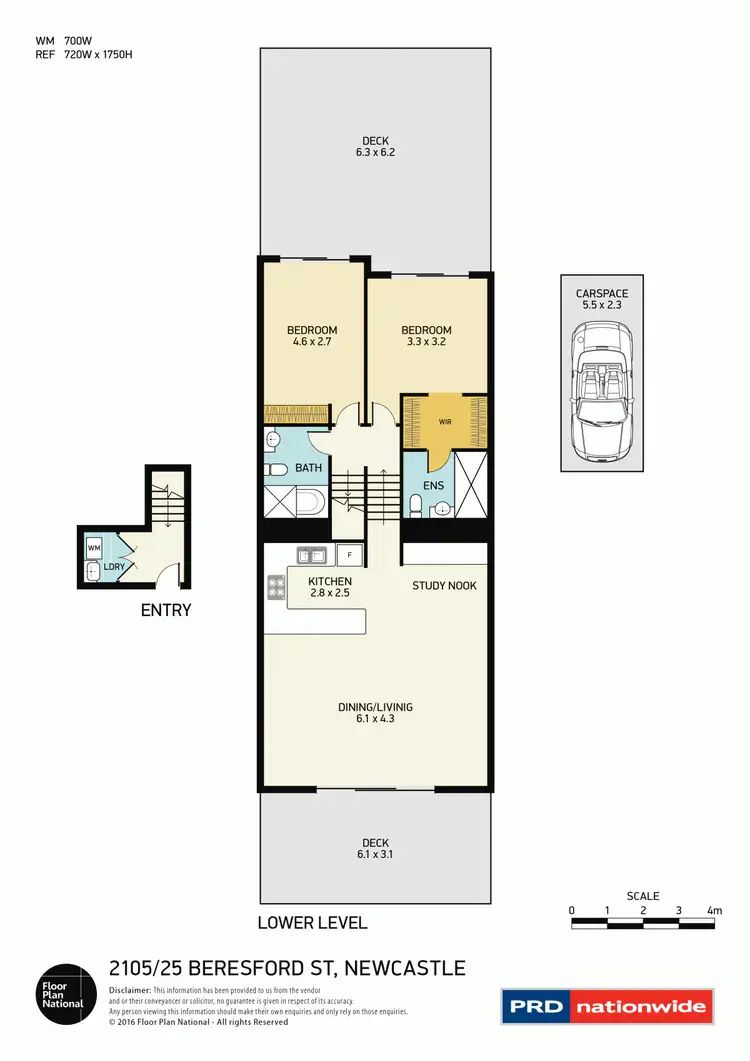 Floorplan of Homely house listing, 2105/25 Beresford Street, Newcastle West NSW 2302