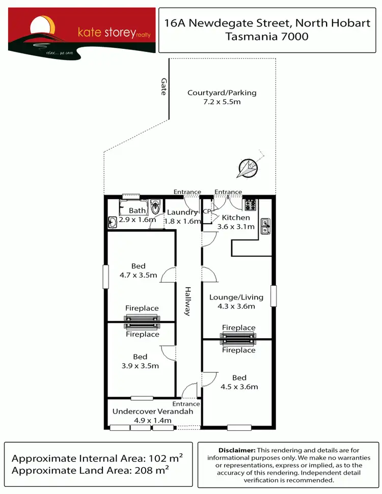 Floorplan of Homely house listing, 16A Newdegate Street, North Hobart TAS 7000