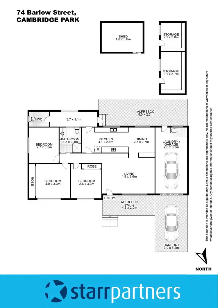Floorplan of Homely house listing, 74 Barlow Street, Cambridge Park NSW 2747