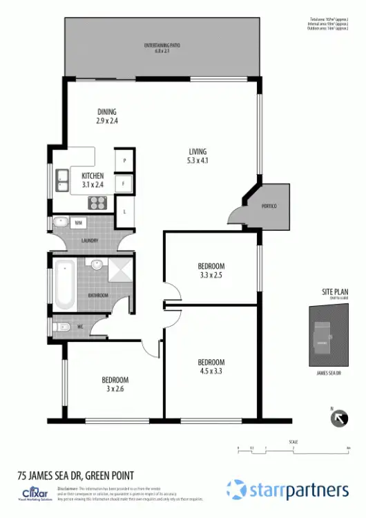 Floorplan of Homely house listing, 75 James Sea Drive, Green Point NSW 2251