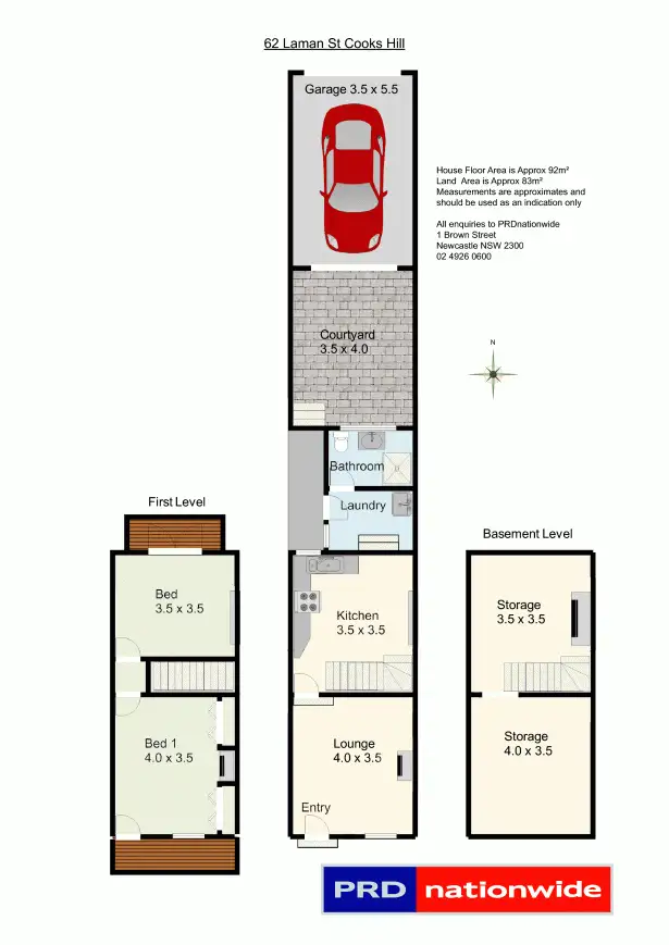 Floorplan of Homely house listing, 62 Laman Street, Cooks Hill NSW 2300