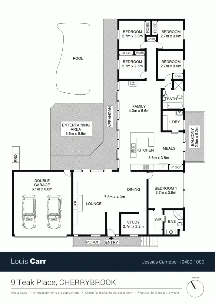 Floorplan of Homely house listing, 9 Teak Place, Cherrybrook NSW 2126