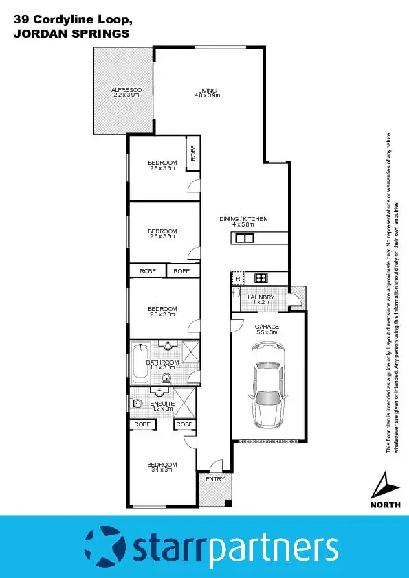 Floorplan of Homely house listing, 39 Cordyline Loop, Jordan Springs NSW 2747