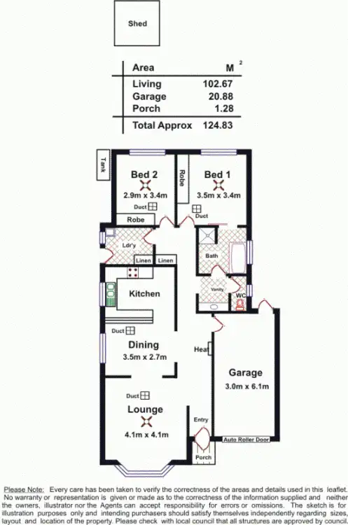 Floorplan of Homely house listing, 1/8 Swallow Crescent, Parafield Gardens SA 5107