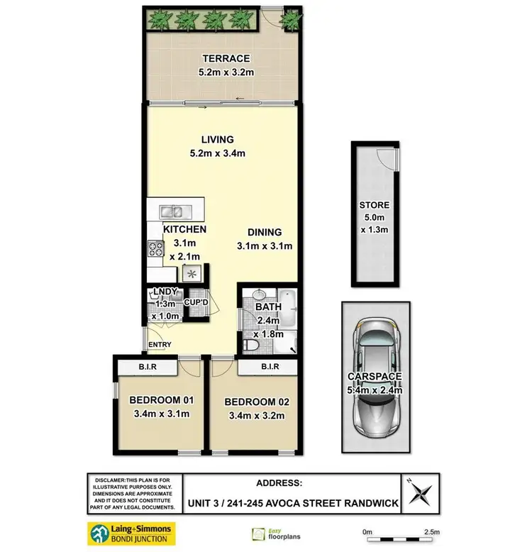 Floorplan of Homely apartment listing, 3/241 Avoca Street, Randwick NSW 2031