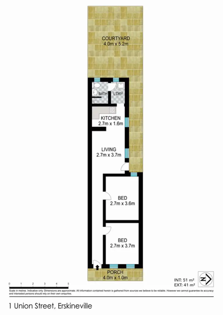 Floorplan of Homely house listing, 1 Union Street, Erskineville NSW 2043