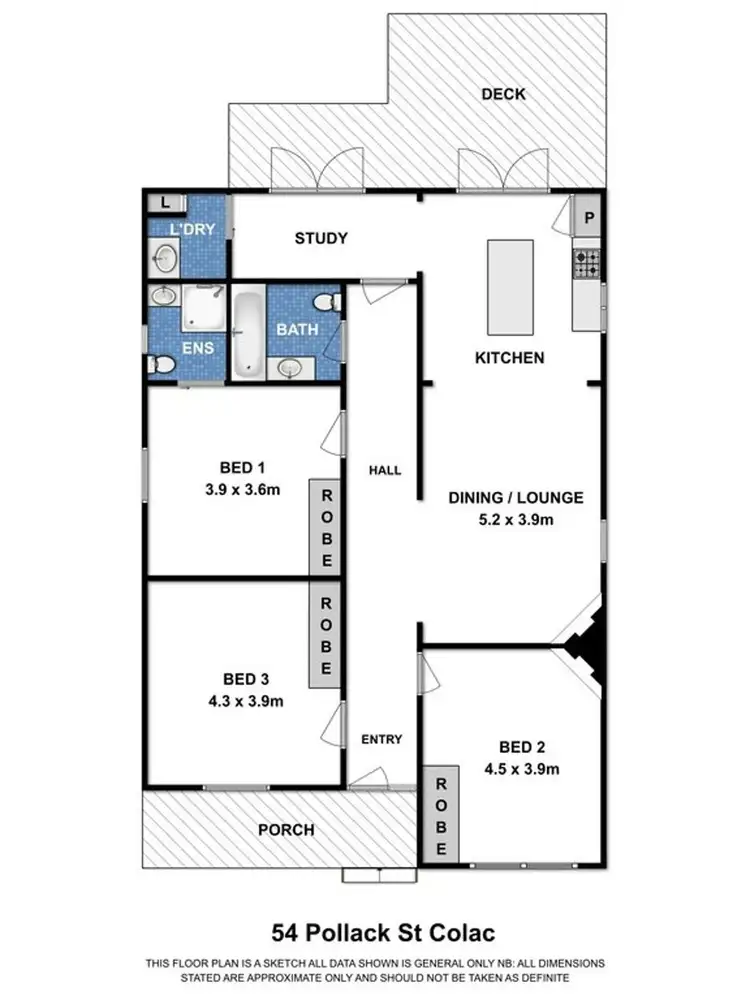 Floorplan of Homely house listing, 54 Pollack Street, Colac VIC 3250