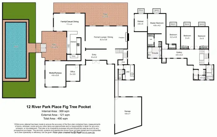 Floorplan of Homely house listing, 12 River Park Place, Fig Tree Pocket QLD 4069