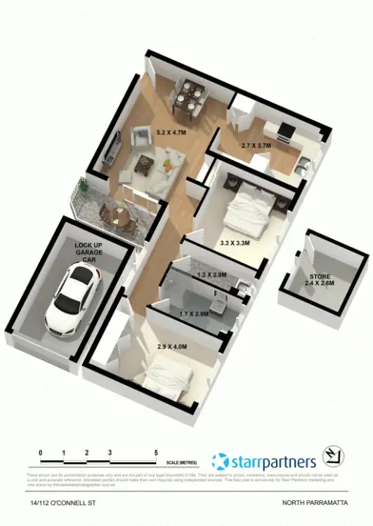 Floorplan of Homely unit listing, 14/112 O'Connell St, North Parramatta NSW 2151