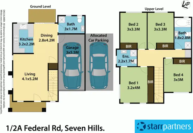 Floorplan of Homely townhouse listing, 1/2A Federal Road, Seven Hills NSW 2147