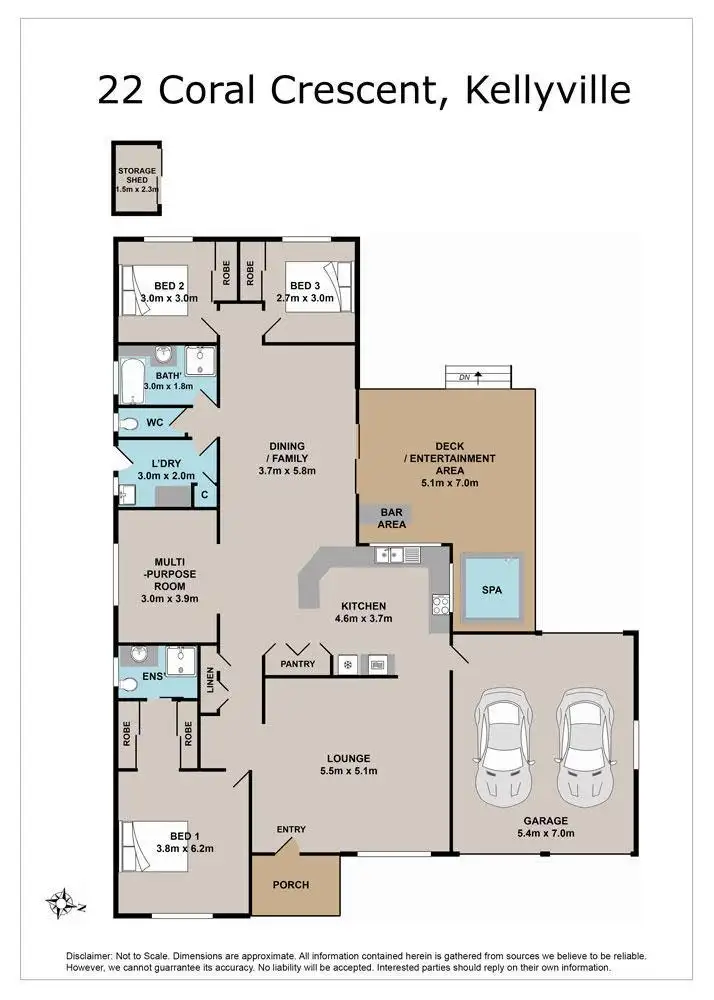 Floorplan of Homely house listing, 22 Coral Crescent, Kellyville NSW 2155