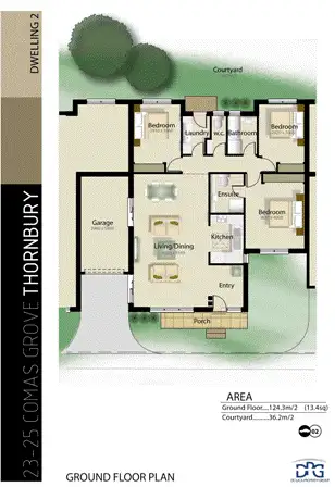 Floorplan of Homely villa listing, 2/23-25 Comas Grove, Thornbury VIC 3071