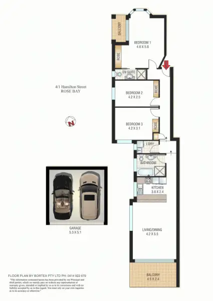 Floorplan of Homely unit listing, 4/1 Hamilton Street, Rose Bay NSW 2029