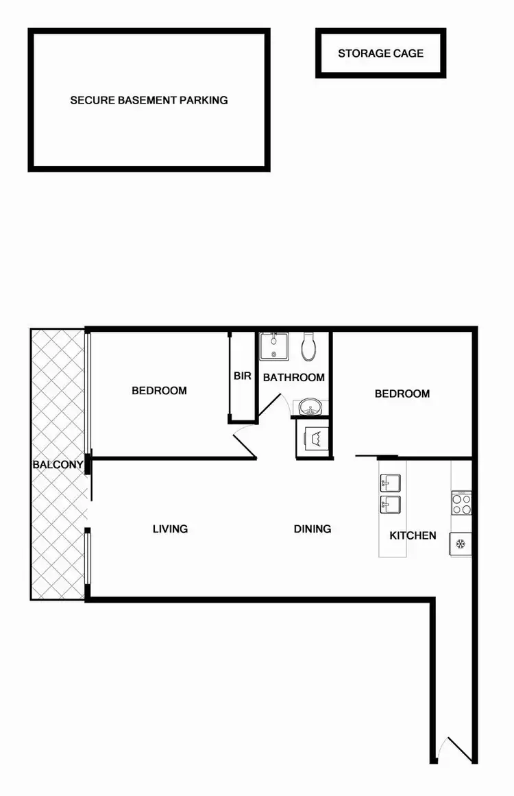 Floorplan of Homely apartment listing, 114/300 Young Street, Fitzroy VIC 3065