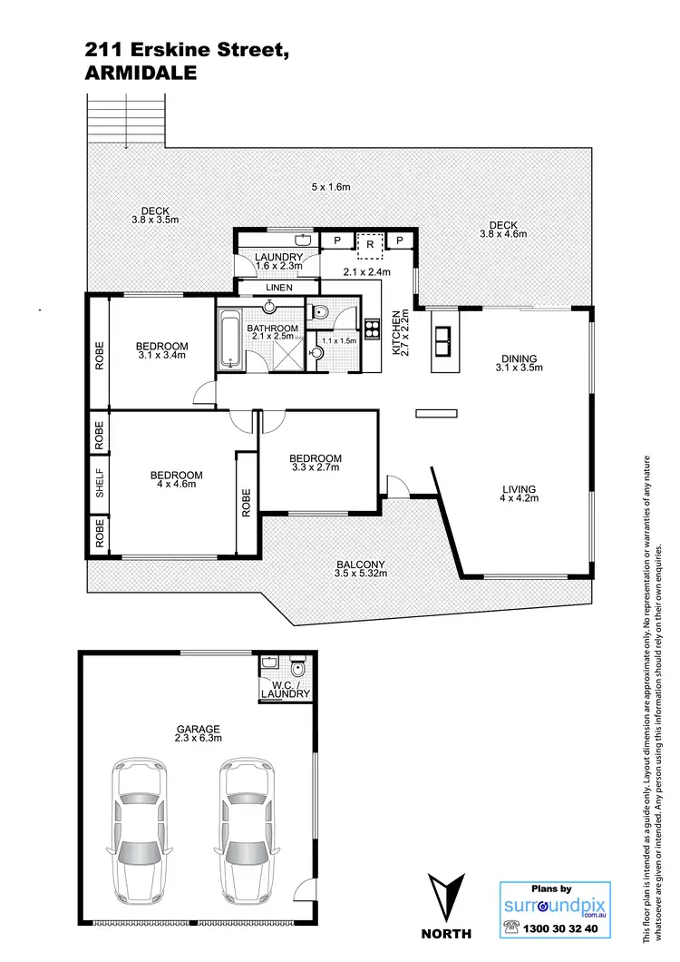 Floorplan of Homely house listing, 211 Erskine Street, Armidale NSW 2350